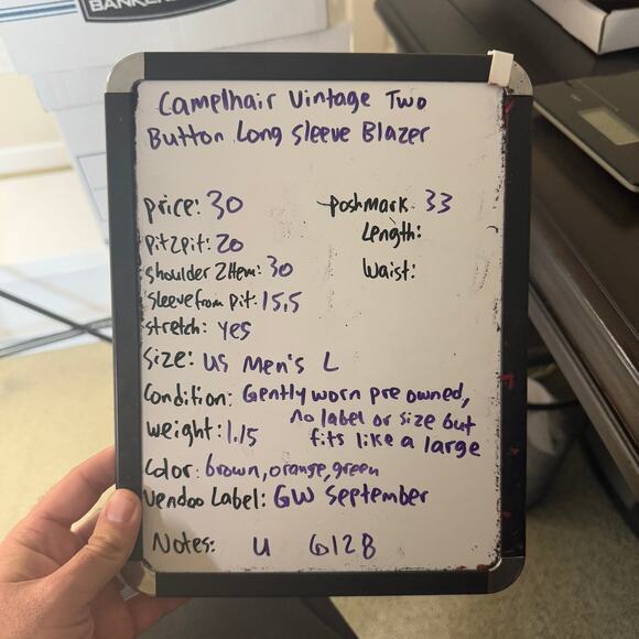 Camelhair Vintage Two Button Long Sleeve Blazer US Men's L - Picture 8 of 8